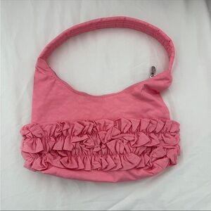 NWT BAGGU x Molly Goddard mini ruffle shoulder bag pink lemonade
